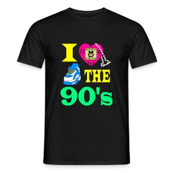 I love the 90's 90er Jahre Geschenk Geburtstag - T-shirt homme - noir - Devant - AI Model Male 178 light (178cm)