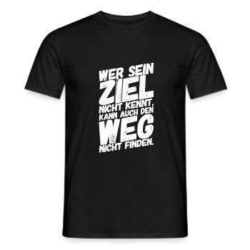 Motivation Sprüche Ziel - Männer T-Shirt - Schwarz - Vorne - AI Model Male 178 light (178cm)