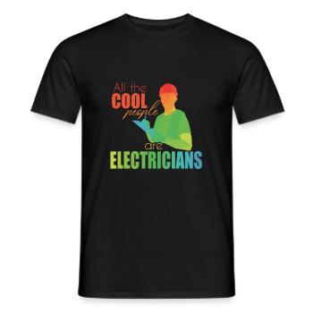 Elektriker - Männer T-Shirt - Schwarz - Vorne - AI Model Male 178 light (178cm)