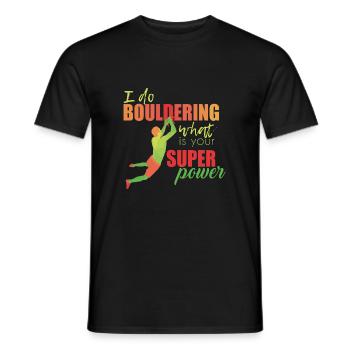 Bouldering - Men's T-Shirt - black - Front - AI Model Male 178 light (178cm)