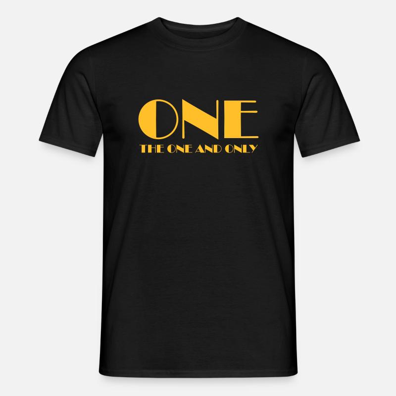 ONE - Männer T-Shirt - Schwarz