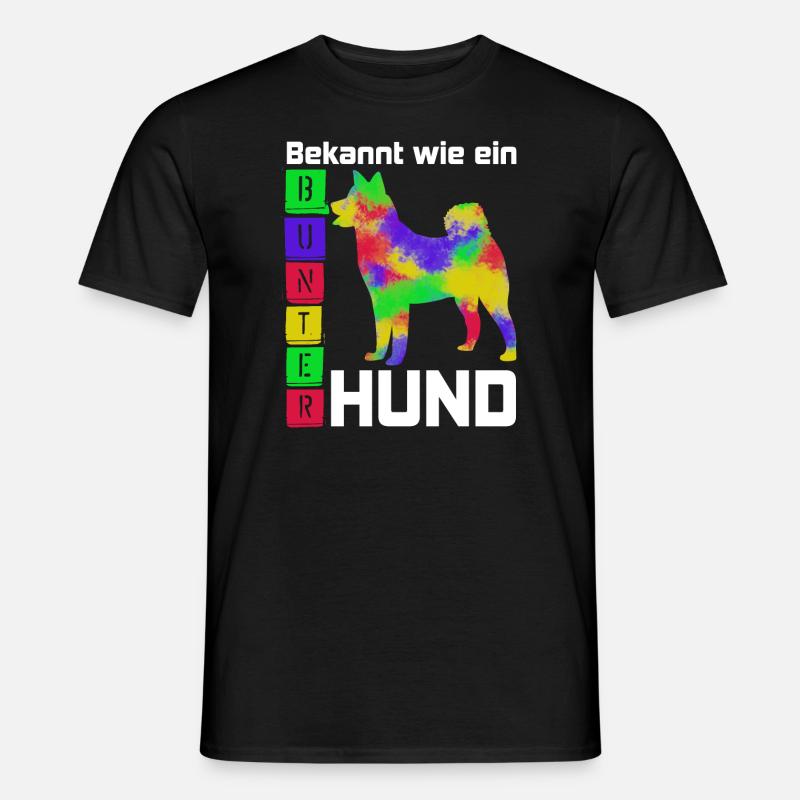 Bekannt wie ein bunter Hund Hundespruch - Männer T-Shirt - Schwarz