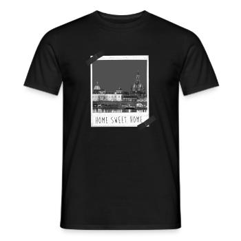 DRESDEN - Männer T-Shirt - Schwarz - Vorne - AI Model Male 178 light (178cm)