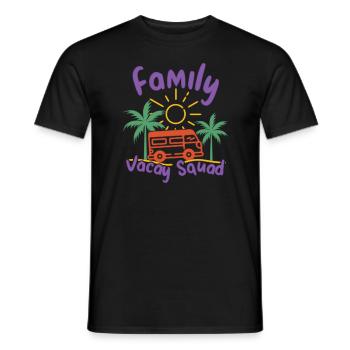 Family Holiday Beach Squad Travel Palme Van - Men's T-Shirt - black - Front - AI Model Male 178 light (178cm)