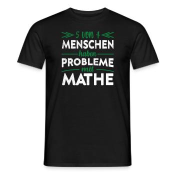 5 von 4 Menschen haben Probleme mit Mathe Lehrer - Männer T-Shirt - Schwarz - Vorne - AI Model Male 178 light (178cm)