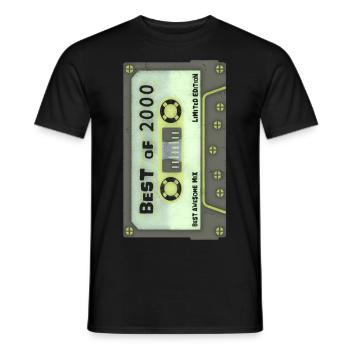 2000 Anniversaire - T-shirt homme - noir - Devant - AI Model Male 178 light (178cm)