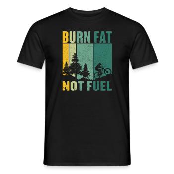 Fahrrad fahren Umweltschutz Sprit sparen Sport - Männer T-Shirt - Schwarz - Vorne - AI Model Male 178 light (178cm)