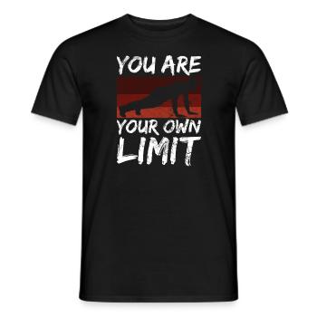 Calisthenics Sport du bist dein limit Mindset - Männer T-Shirt - Schwarz - Vorne - AI Model Male 178 light (178cm)