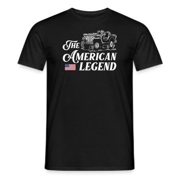 JeepsThe American Legend - Men's T-Shirt - black - Front - AI Model Male 178 light (178cm)