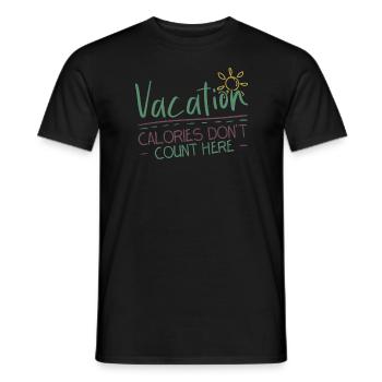 Holiday Diet Weight Calories Summer Beach - Men's T-Shirt - black - Front - AI Model Male 178 light (178cm)