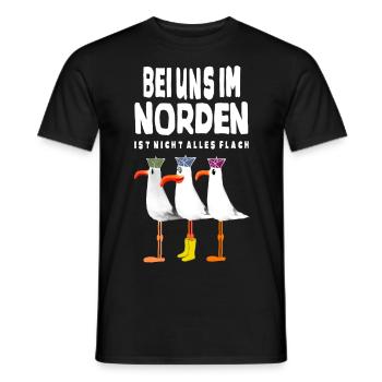 Bei uns im Norden - Männer T-Shirt - Schwarz - Vorne - AI Model Male 178 light (178cm)