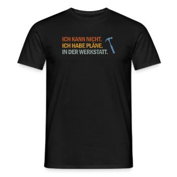 Workshop Plans - For Do-It-Yourselfers and Hobbyists - Men's T-Shirt - black - Front - AI Model Male 178 light (178cm)