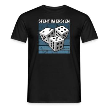 Schocken est le jeu appelé jeu de dés Boire de la bière - T-shirt homme - noir - Devant - AI Model Male 178 light (178cm)