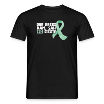 The Cancer Came Saw I Won Battle Awareness - Men's T-Shirt - black - Front - AI Model Male 178 light (178cm)
