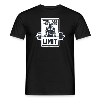 Kraftsport Sport Spruch du bist dein limit Mindset - Männer T-Shirt - Schwarz - Vorne - AI Model Male 178 light (178cm)
