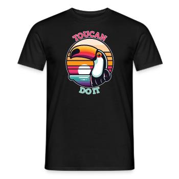 Toucan Do It - Lustiges Tukan Wortspiel - Männer T-Shirt - Schwarz - Vorne - AI Model Male 178 light (178cm)