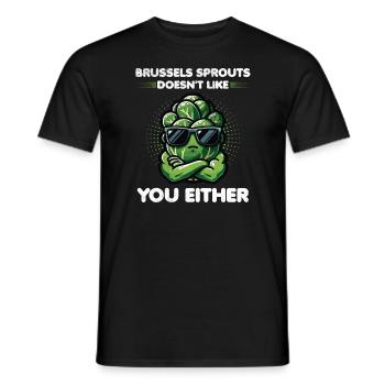 Brussels Sprouts Lover Funny Vegetable - Men's T-Shirt - black - Front - AI Model Male 178 light (178cm)