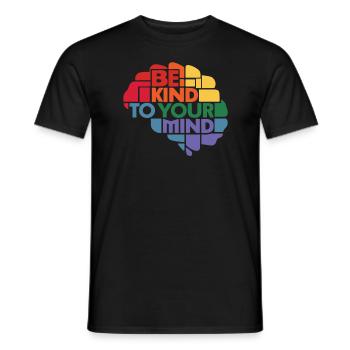 Be kind to your mind Mental Health Awareness - Men's T-Shirt - black - Front - AI Model Male 178 light (178cm)