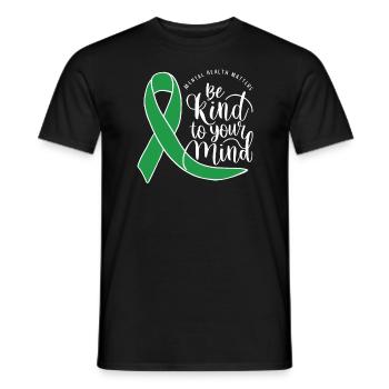 Be kind to your mind Mental Health Awareness - Men's T-Shirt - black - Front - AI Model Male 178 light (178cm)