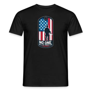 Personne ne sera oublié Memorial Day USA - T-shirt homme - noir - Devant - AI Model Male 178 light (178cm)