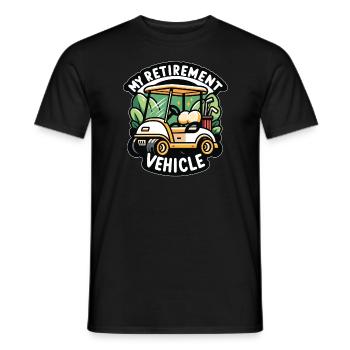 Ma voiturette de golf pour véhicule de retraite Maman Papa Golfeur - T-shirt homme - noir - Devant - AI Model Male 178 light (178cm)