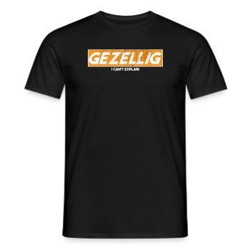 Gezellig Dutch Tupil Pays-Bas Moulin à vent - T-shirt homme - noir - Devant - AI Model Male 178 light (178cm)