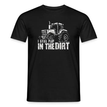 Play in the Dirt Tractor Farmer Men and Boys - Men's T-Shirt - black - Front - AI Model Male 178 light (178cm)