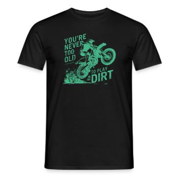 Jouez dans le Dirt Bike Motocross Hommes et Garçons - T-shirt homme - noir - Devant - AI Model Male 178 light (178cm)