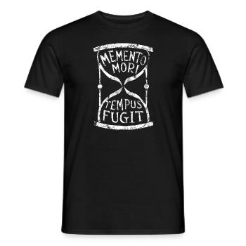 Memento Mori Tempus Fugit Hourglass Stoic - Men's T-Shirt - black - Front - AI Model Male 178 light (178cm)
