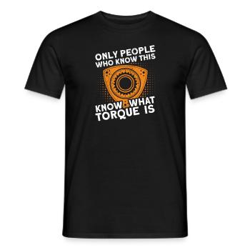 Rotary Wankel Motor Torque Car Engineering Tuning - Men's T-Shirt - black - Front - AI Model Male 178 light (178cm)