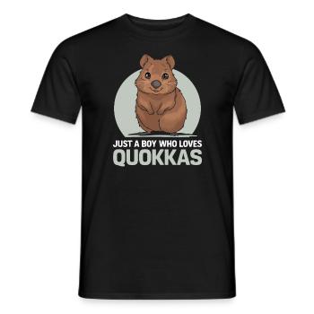 Lustiges Quokka Australien Tier Nur ein Junge - Männer T-Shirt - Schwarz - Vorne - AI Model Male 178 light (178cm)