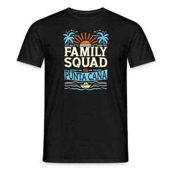 Escouade de vacances en famille Punta Cana 2024 vacances d’été - T-shirt homme - noir - Devant - AI Model Male 178 light (178cm)