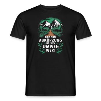 Funny hiker and mountaineer saying abbreviation - Men's T-Shirt - black - Front - AI Model Male 178 light (178cm)