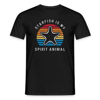 Seestern ist mein Geist Tier Lustige Tiefsee Humor - Männer T-Shirt - Schwarz - Vorne - AI Model Male 178 light (178cm)