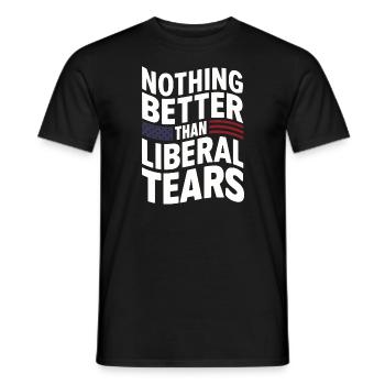 Lustig Nichts ist besser als liberale Tränen Pro  - Männer T-Shirt - Schwarz - Vorne - AI Model Male 178 light (178cm)