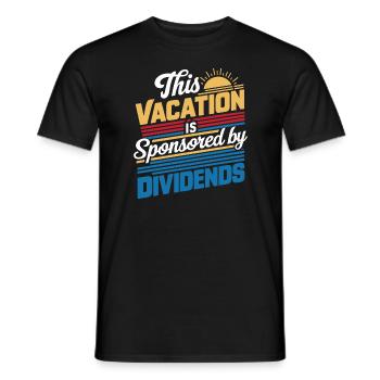 Lustige Dividende Investor Urlaub gesponsert - Männer T-Shirt - Schwarz - Vorne - AI Model Male 178 light (178cm)