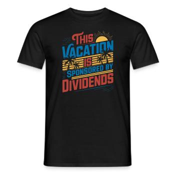 Lustige Dividende Investor Urlaub gesponsert - Männer T-Shirt - Schwarz - Vorne - AI Model Male 178 light (178cm)