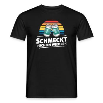C’est à nouveau bon Bière en canette Tente du festival - T-shirt homme - noir - Devant - AI Model Male 178 light (178cm)