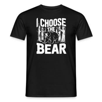 I choose the bear in the woods Sarcastic Feminist - Men's T-Shirt - black - Front - AI Model Male 178 light (178cm)