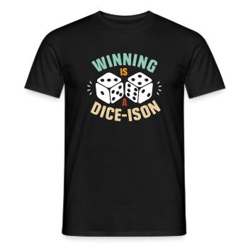Brettspiel Geeks lustiges Sprichwort Würfelrollen Wortspiel - Männer T-Shirt - Schwarz - Vorne - AI Model Male 178 light (178cm)