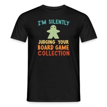 Board Game Geeks funny saying Board Gamers - Men's T-Shirt - black - Front - AI Model Male 178 light (178cm)