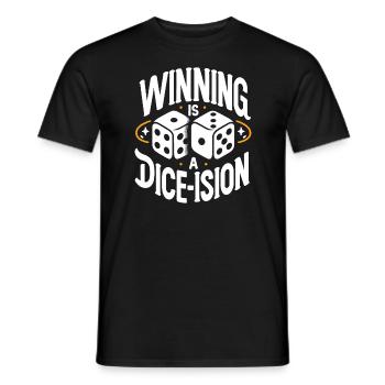 Board Game Geeks funny saying Dice Roll Pun - Men's T-Shirt - black - Front - AI Model Male 178 light (178cm)