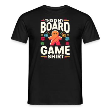 Board Game Geeks funny saying Board Game - Men's T-Shirt - black - Front - AI Model Male 178 light (178cm)
