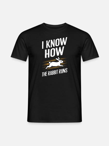 I know how the rabbit runs Deutsch Denglisch Spric - Männer T-Shirt - Schwarz