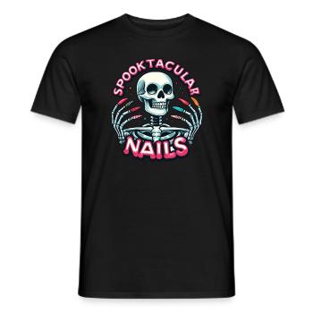 Spooktacular Nails Nail Tech Nail Tech Kosmetikerin - Männer T-Shirt - Schwarz - Vorne - AI Model Male 178 light (178cm)