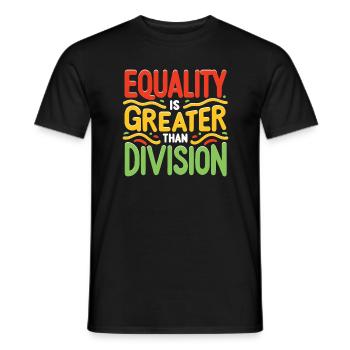 Gleichheit ist größer als Spaltung Afrikanische Geschichte - Männer T-Shirt - Schwarz - Vorne - AI Model Male 178 light (178cm)