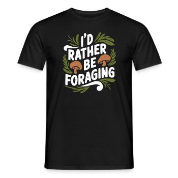 Ich würde lieber Pilze sammeln Pilze lieben - Männer T-Shirt - Schwarz - Vorne - AI Model Male 178 light (178cm)