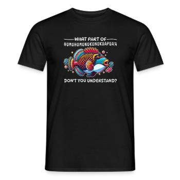 Humuhumunukunukuapua'a Triggerfish Funny Hawaii - Men's T-Shirt - black - Front - AI Model Male 178 light (178cm)