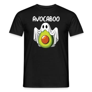Avocaboo Lustige Avocado Halloween Kostüm Ghost Boo - Männer T-Shirt - Schwarz - Vorne - AI Model Male 178 light (178cm)