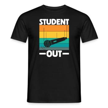 Student Out Mic Drop Abschluss im Ruhestand - Männer T-Shirt - Schwarz - Vorne - AI Model Male 178 light (178cm)